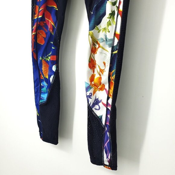 Athleta Tropical Precision High Rise Floral Print Navy Leggings XXS - Picture 4 of 12